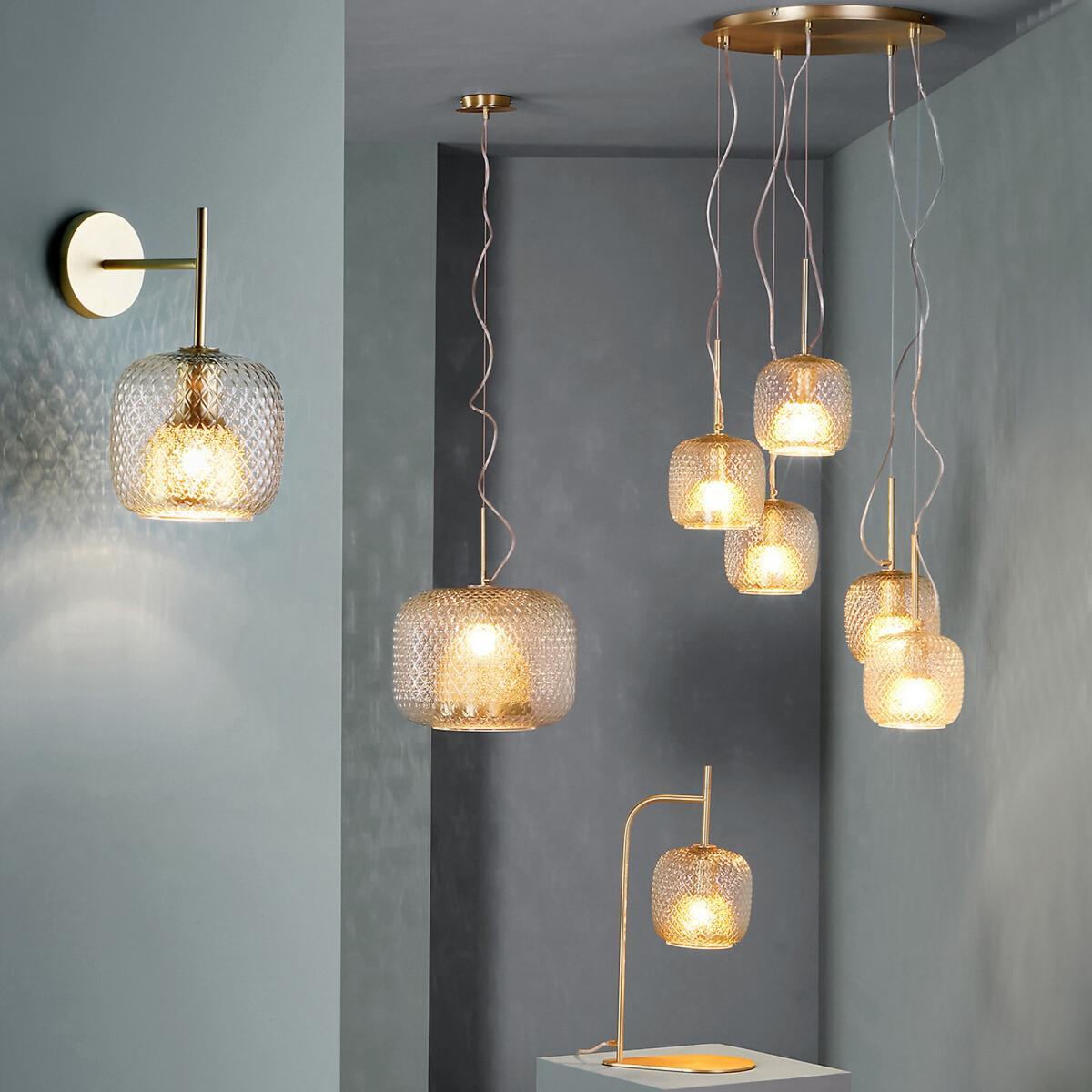 Mistinguett Ceiling Light in Textured Glass – image 6