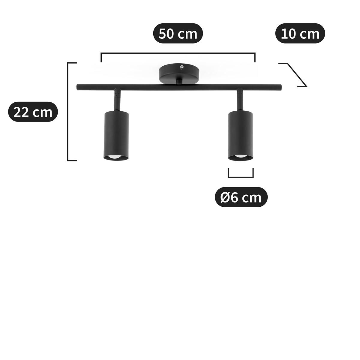 Projoto Adjustable Double Spotlight Metal Ceiling Light – image 4