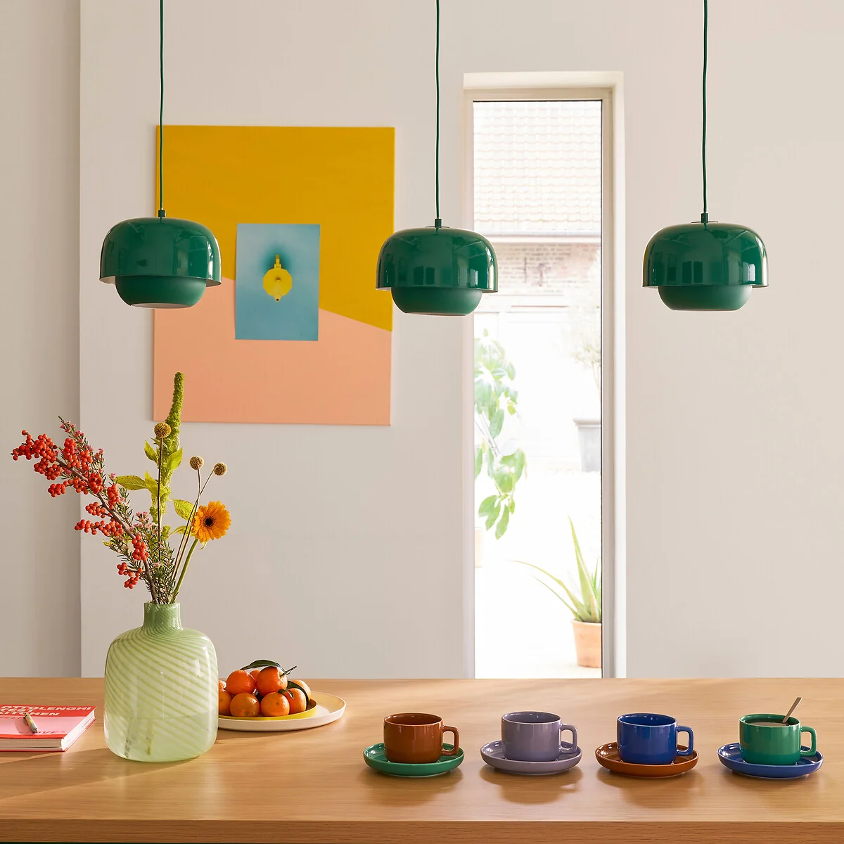 Hanging Lamp in Coloured Iron Ø21.4cm Kinoko – image 2
