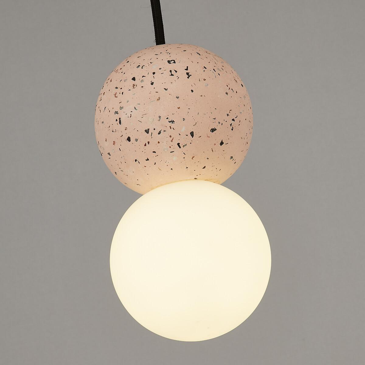 Terrazzo And Opal Glass Ball Pendant Light – image 2