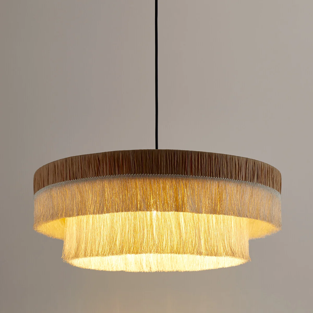 Kavi Fringed Hanging Lamp in Raffia Ø50cm – image 3