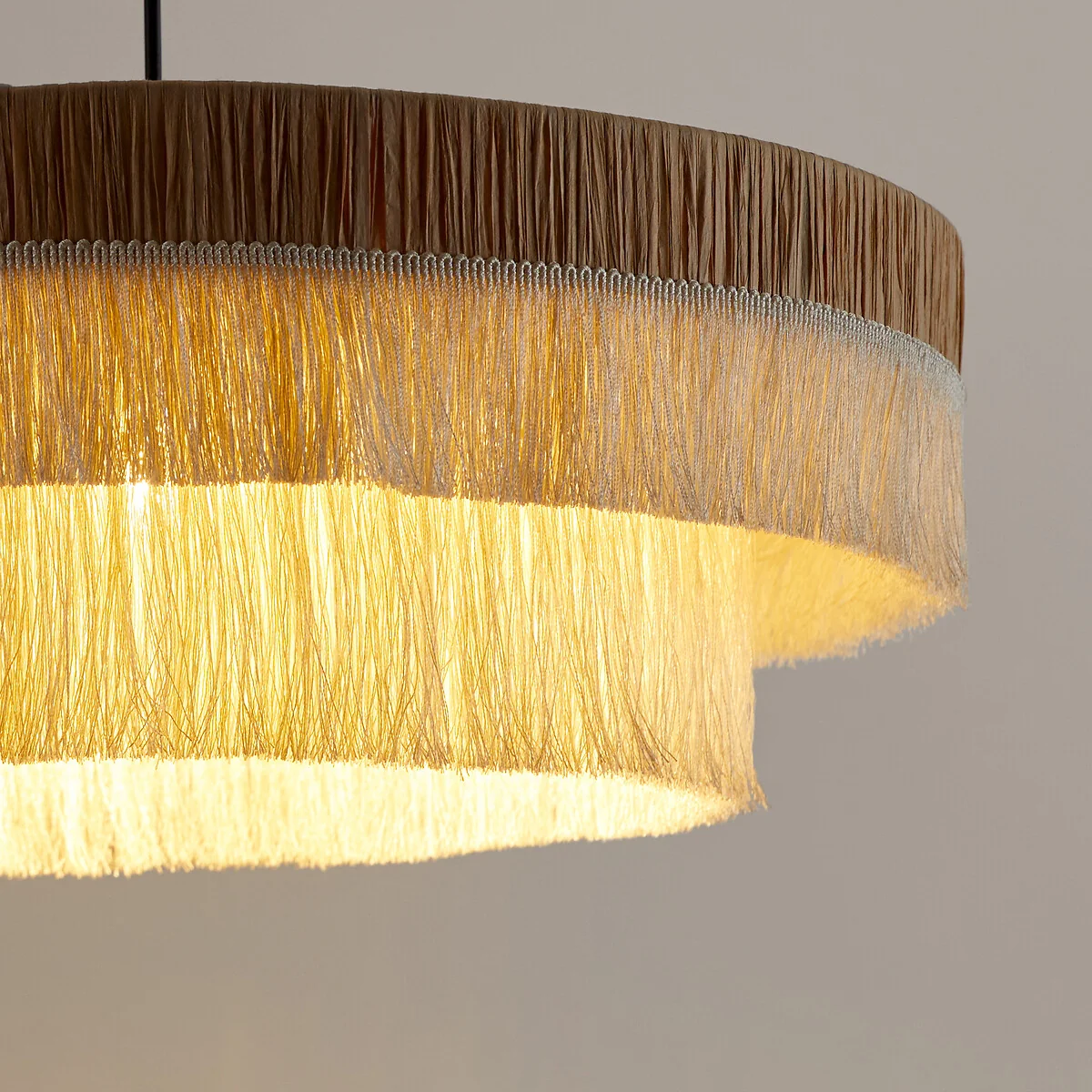 Kavi Fringed Hanging Lamp in Raffia Ø50cm – image 4