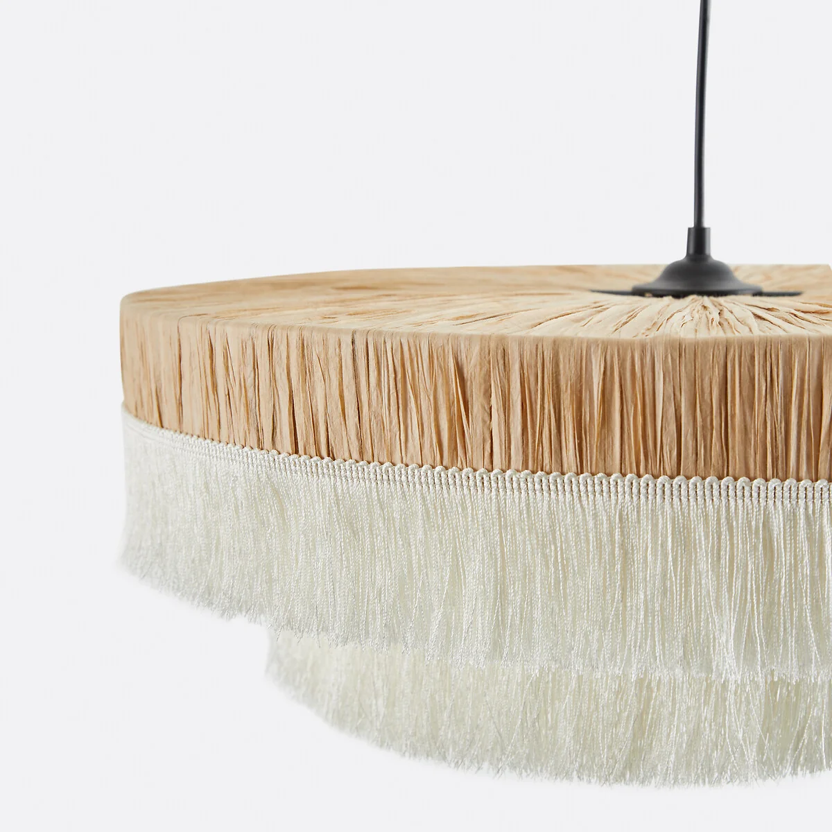 Kavi Fringed Hanging Lamp in Raffia Ø50cm – image 5