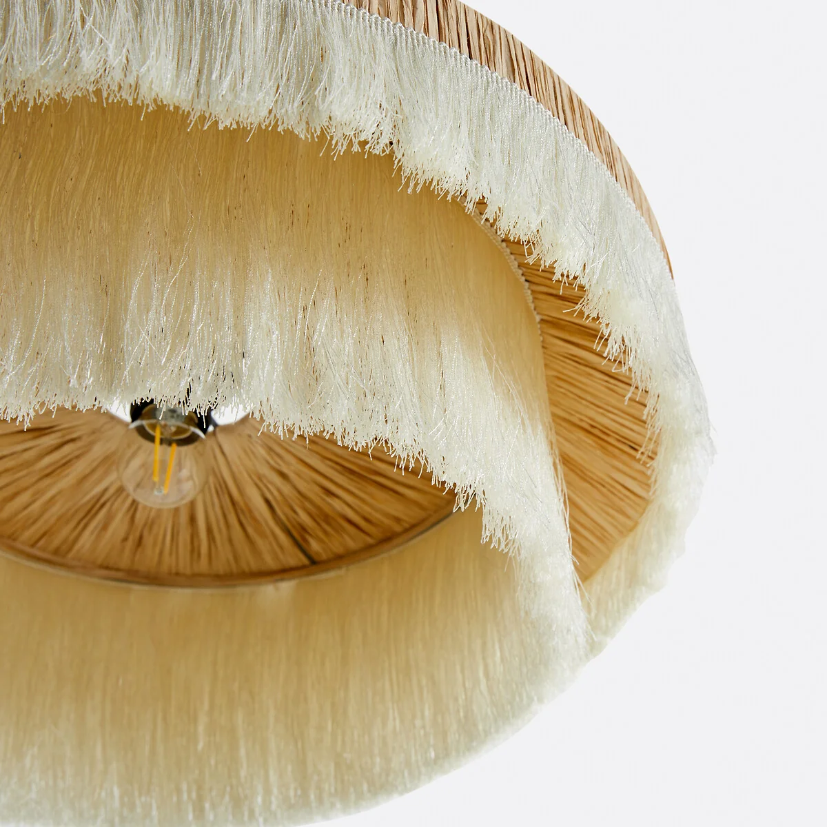 Kavi Fringed Hanging Lamp in Raffia Ø50cm – image 7
