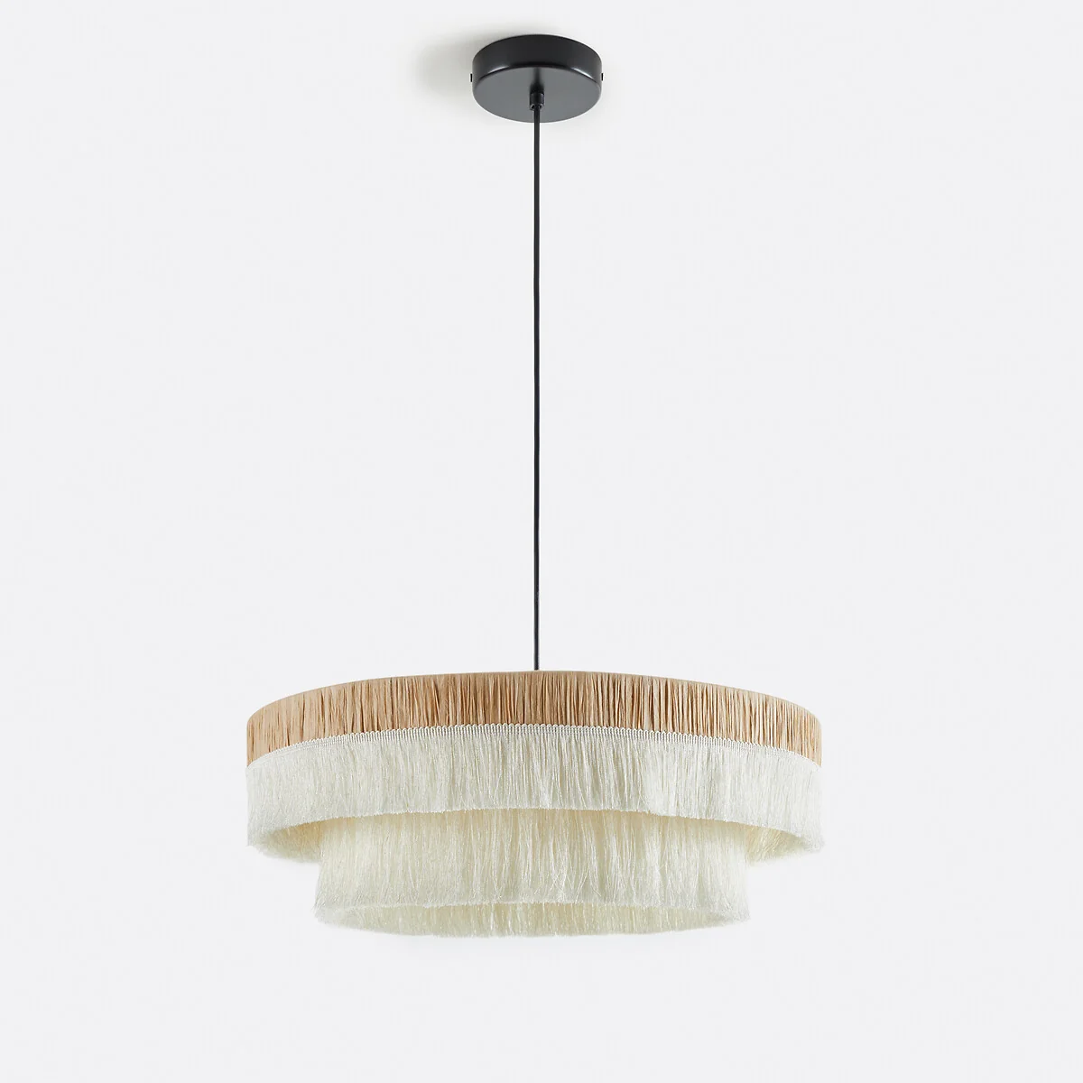 Kavi Fringed Hanging Lamp in Raffia Ø50cm – image 8