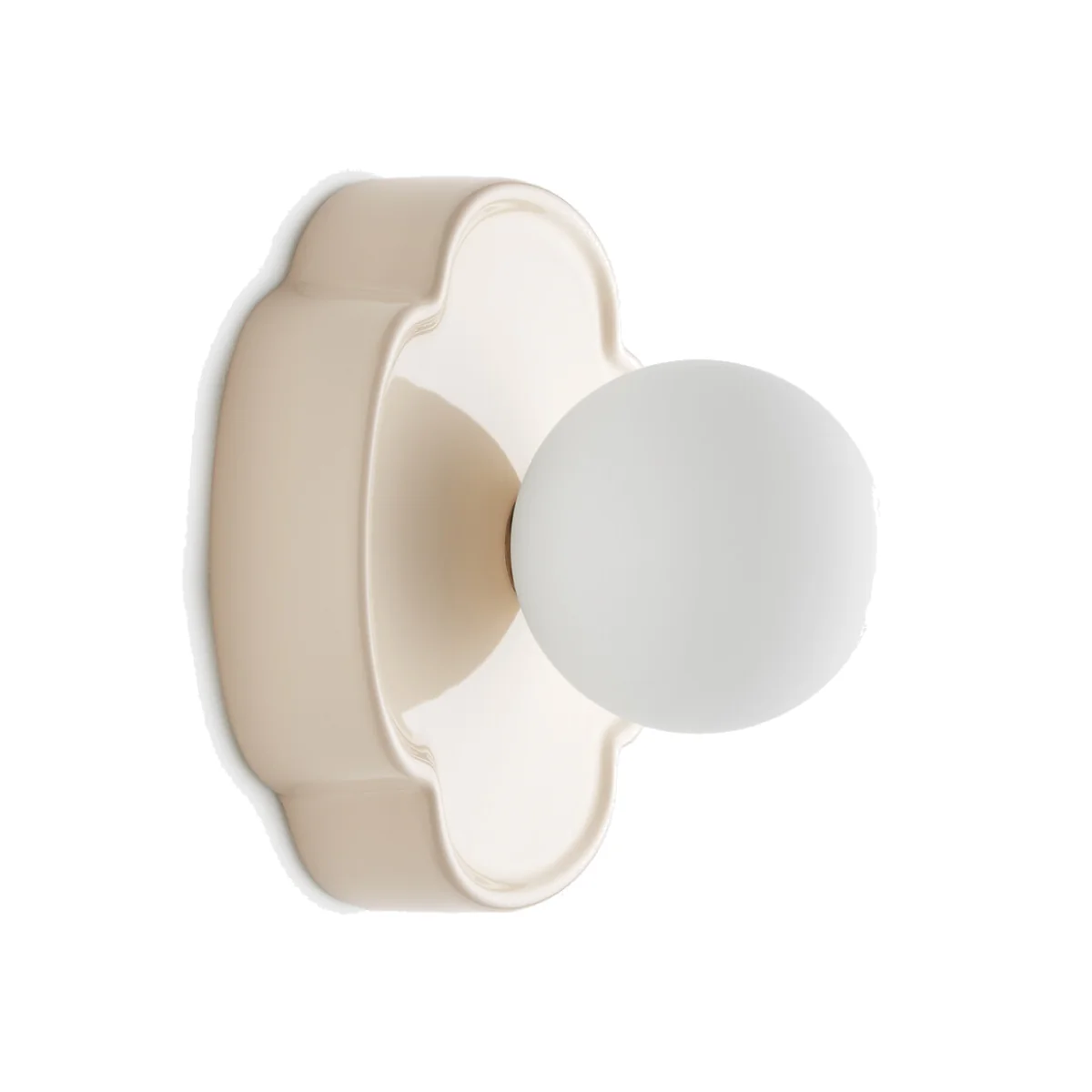 Holi Flower-Shaped Wall Or Ceiling Light in Ceramic and Opaline Glass, Diameter 20cm – image 1