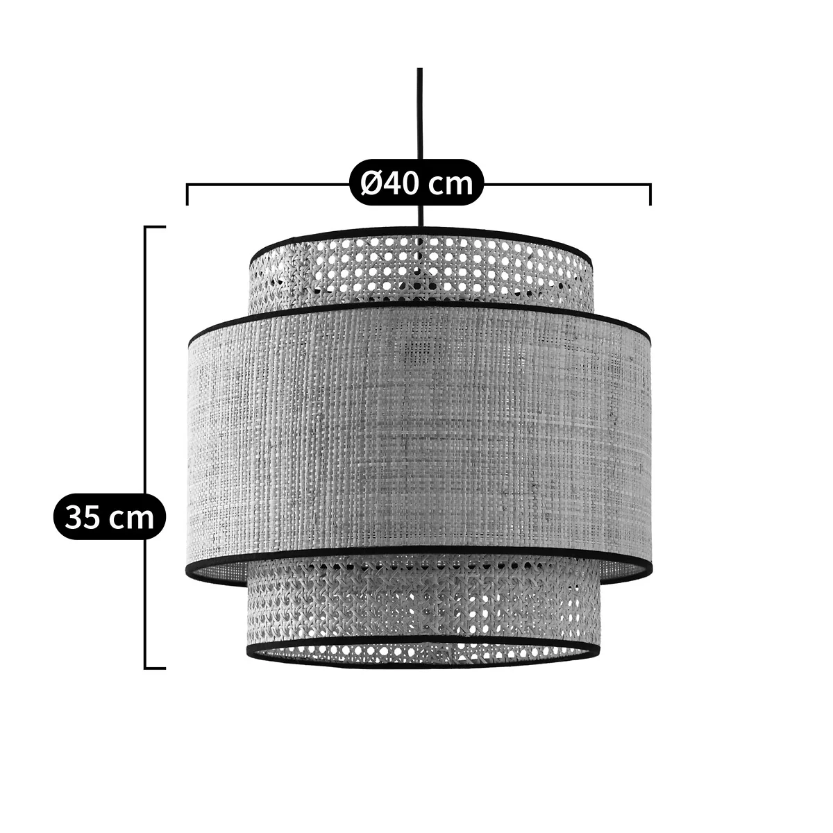 Dolkie 40cm Diameter Double Ceiling Light Shade – image 5