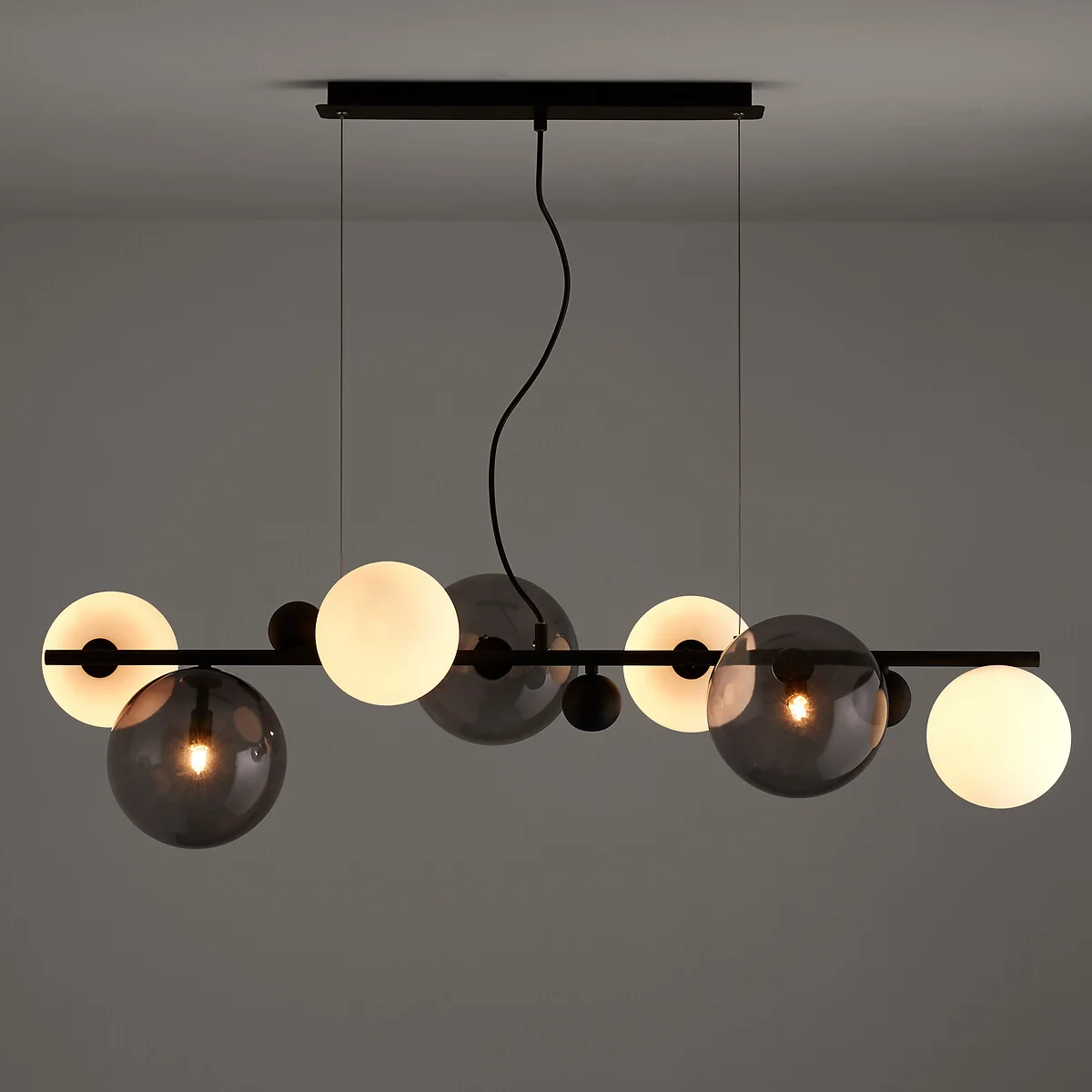 Bullesco Smoked Glass and Metal Ceiling Light – image 3