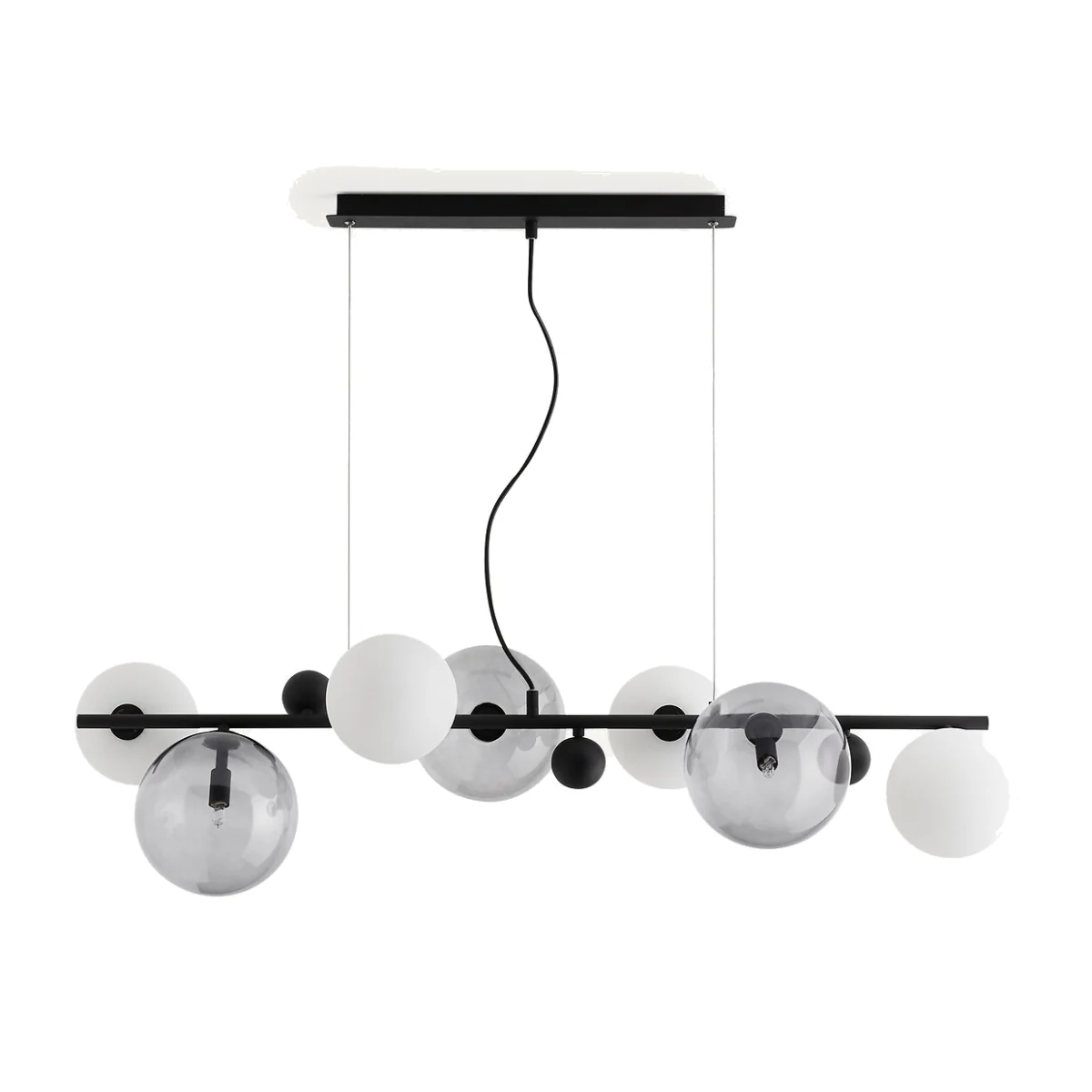 Bullesco Smoked Glass and Metal Ceiling Light – image 1