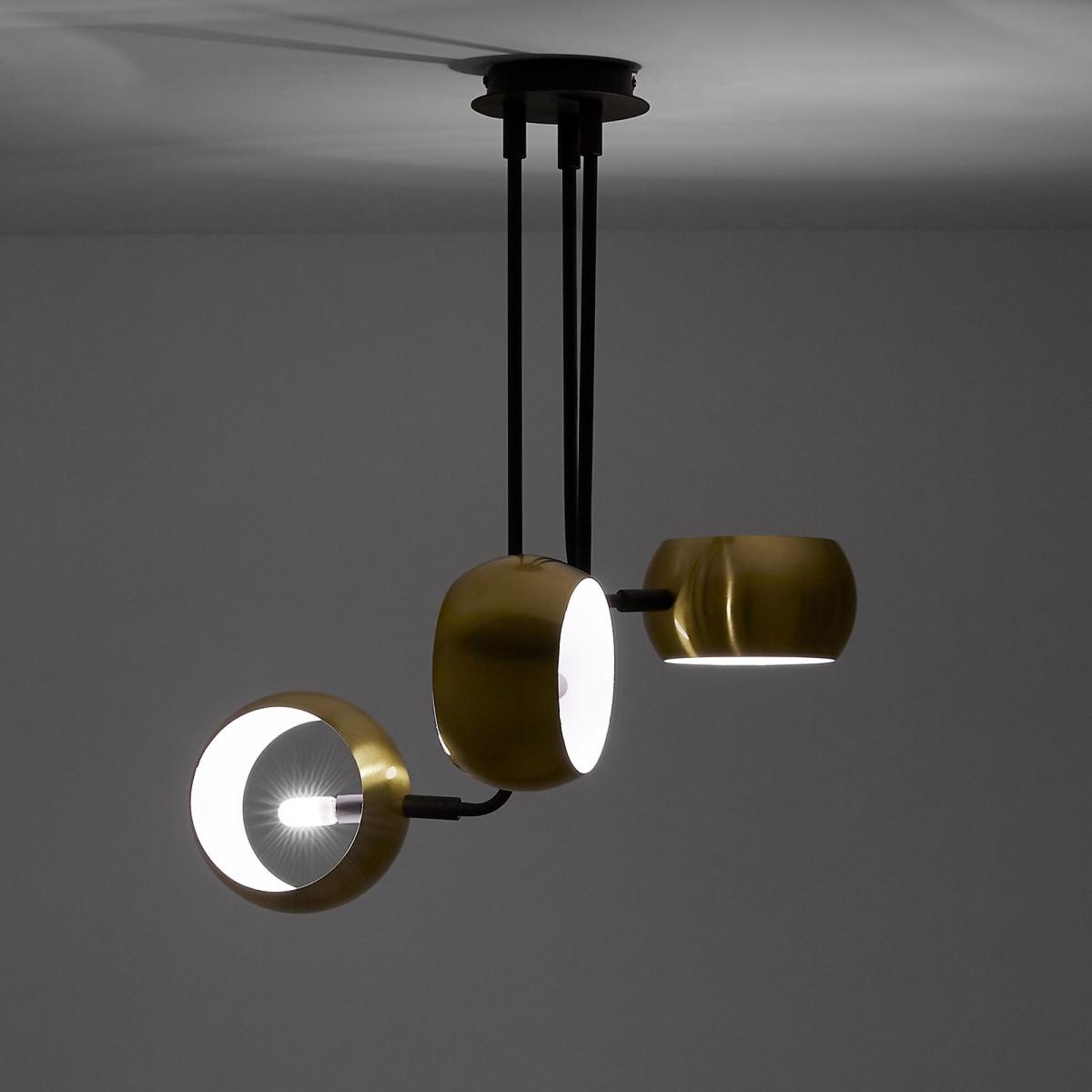 Elori Triple Metal Brass Ceiling Light – image 2