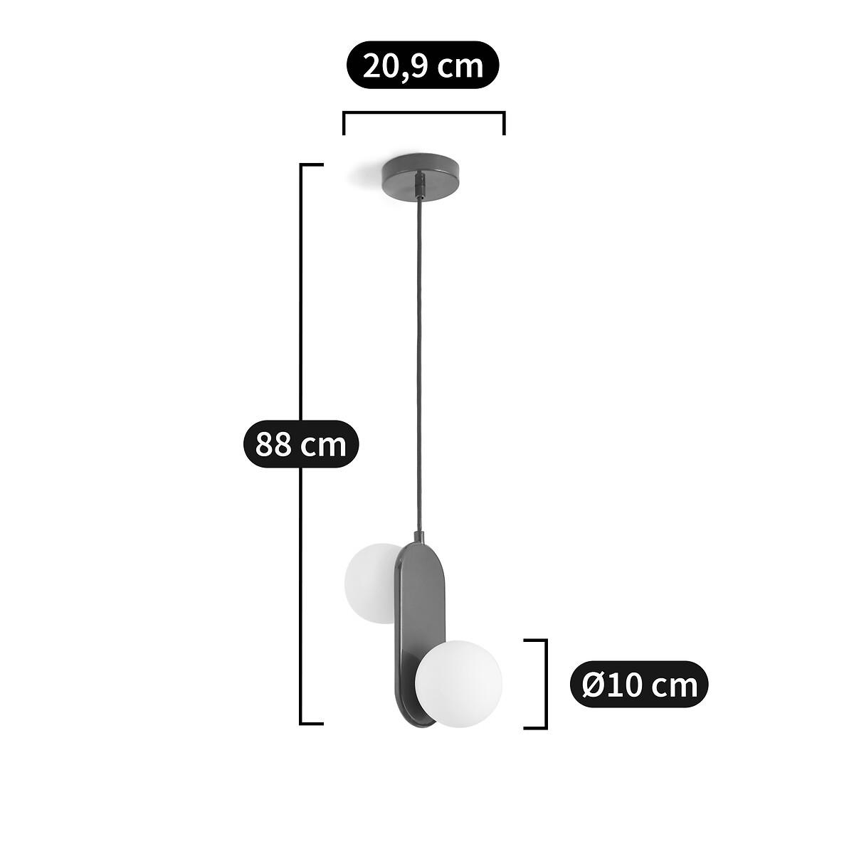 Soleo Metal & Opaline Double Ceiling Light – image 8