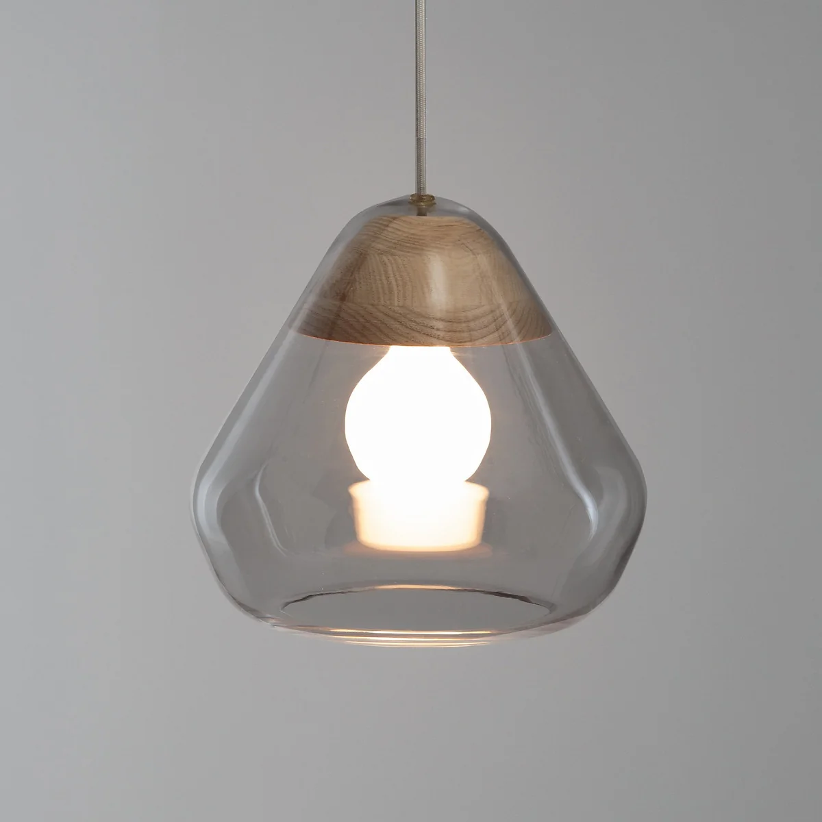 Nasoa 30cm Diameter Ash & Glass Ceiling Light – image 3
