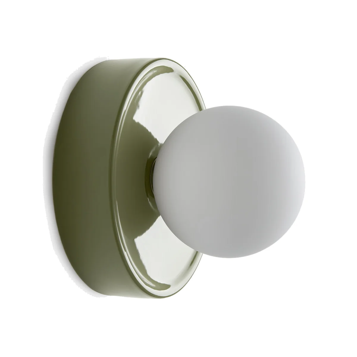 Holi Round Wall Or Ceiling Light in Ceramic and Opaline Glass, Diameter 16.8cm – image 1