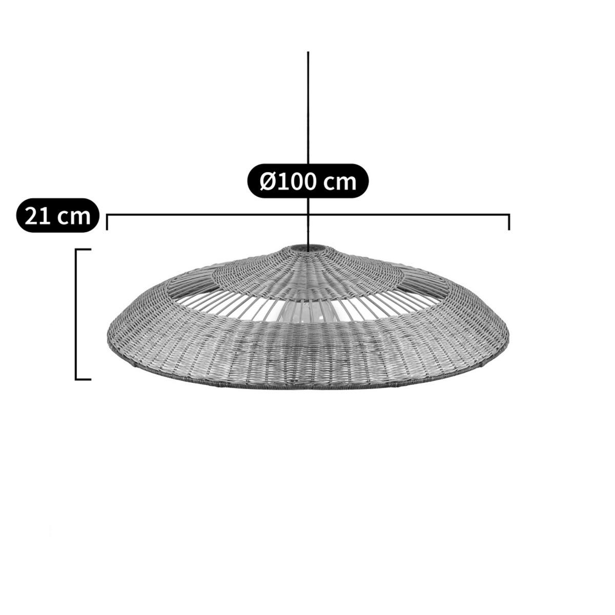 Elora 100cm Diameter Rattan Ceiling Light Shade – image 4