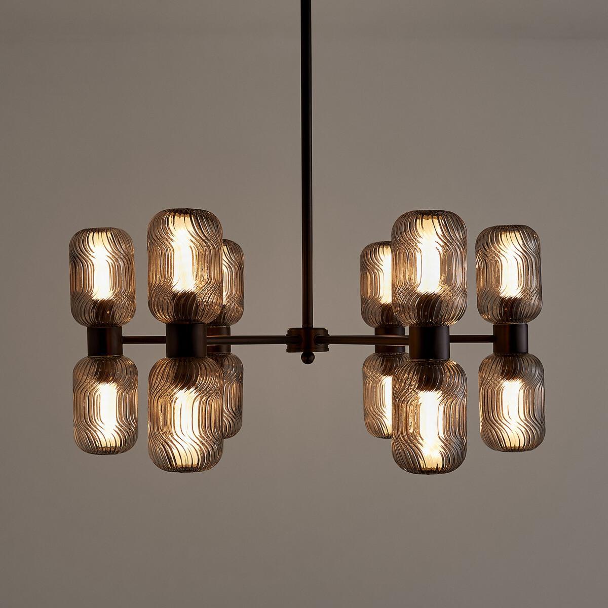 Jamy Metal & Glass Chandelier, H75cm – image 2