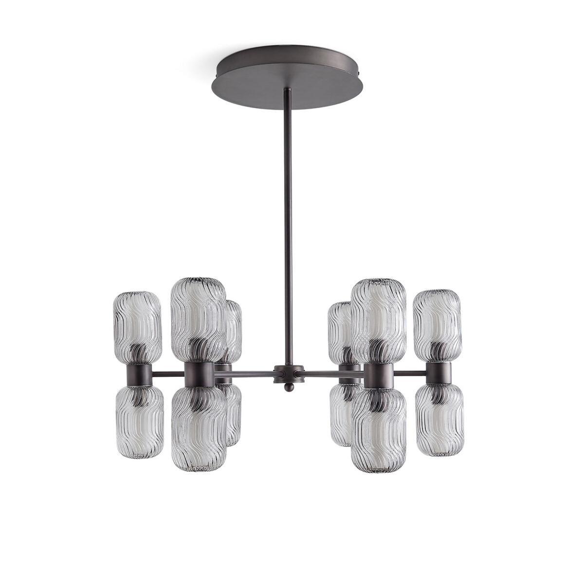 Jamy Metal & Glass Chandelier, H75cm – image 3