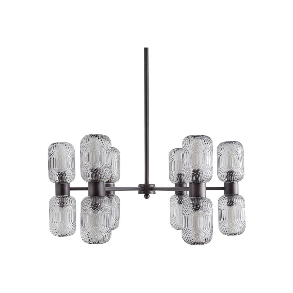 Jamy Metal & Glass Chandelier, H75cm – image 1