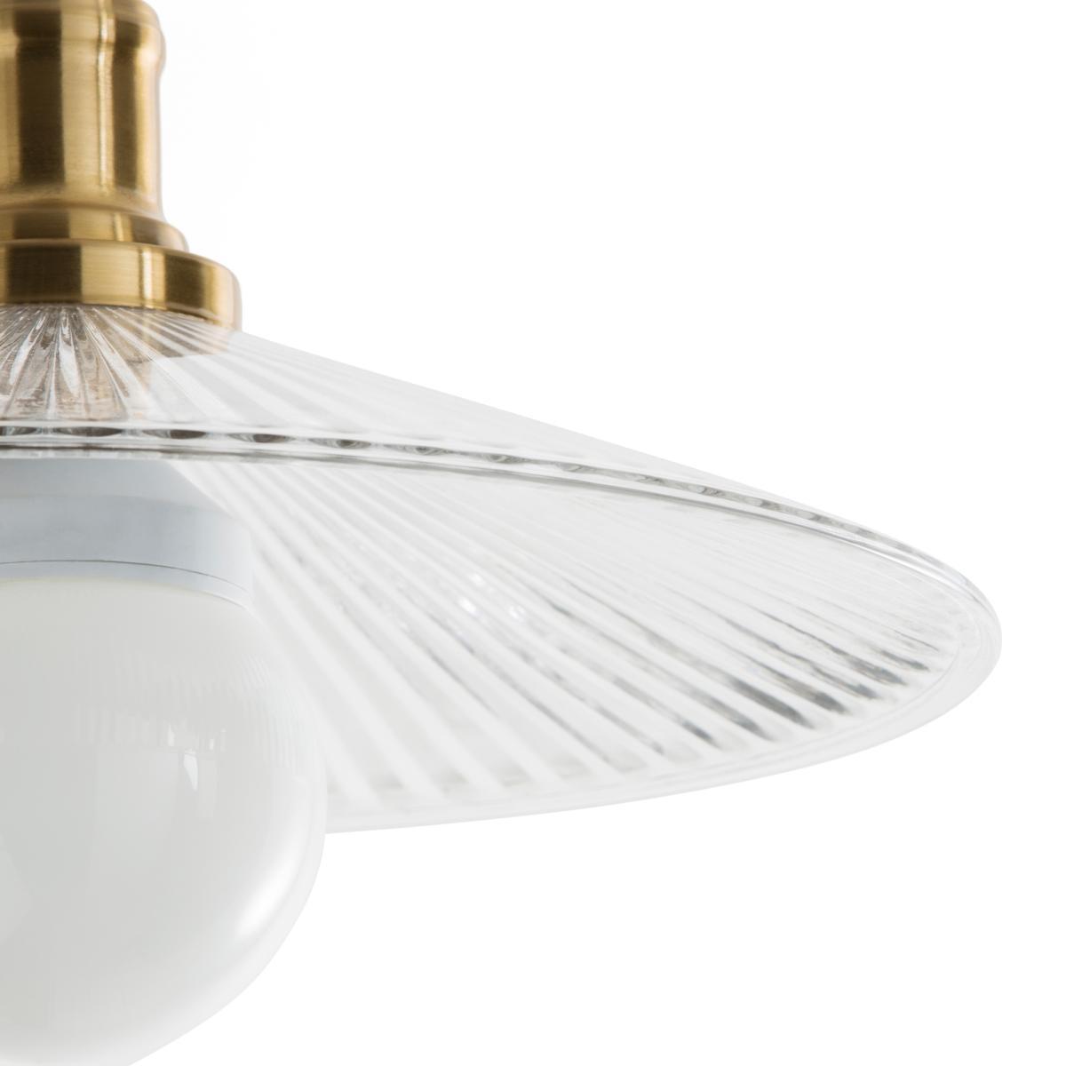 Iloa Vintage Style Ceiling Light in Glass & Brass – image 3