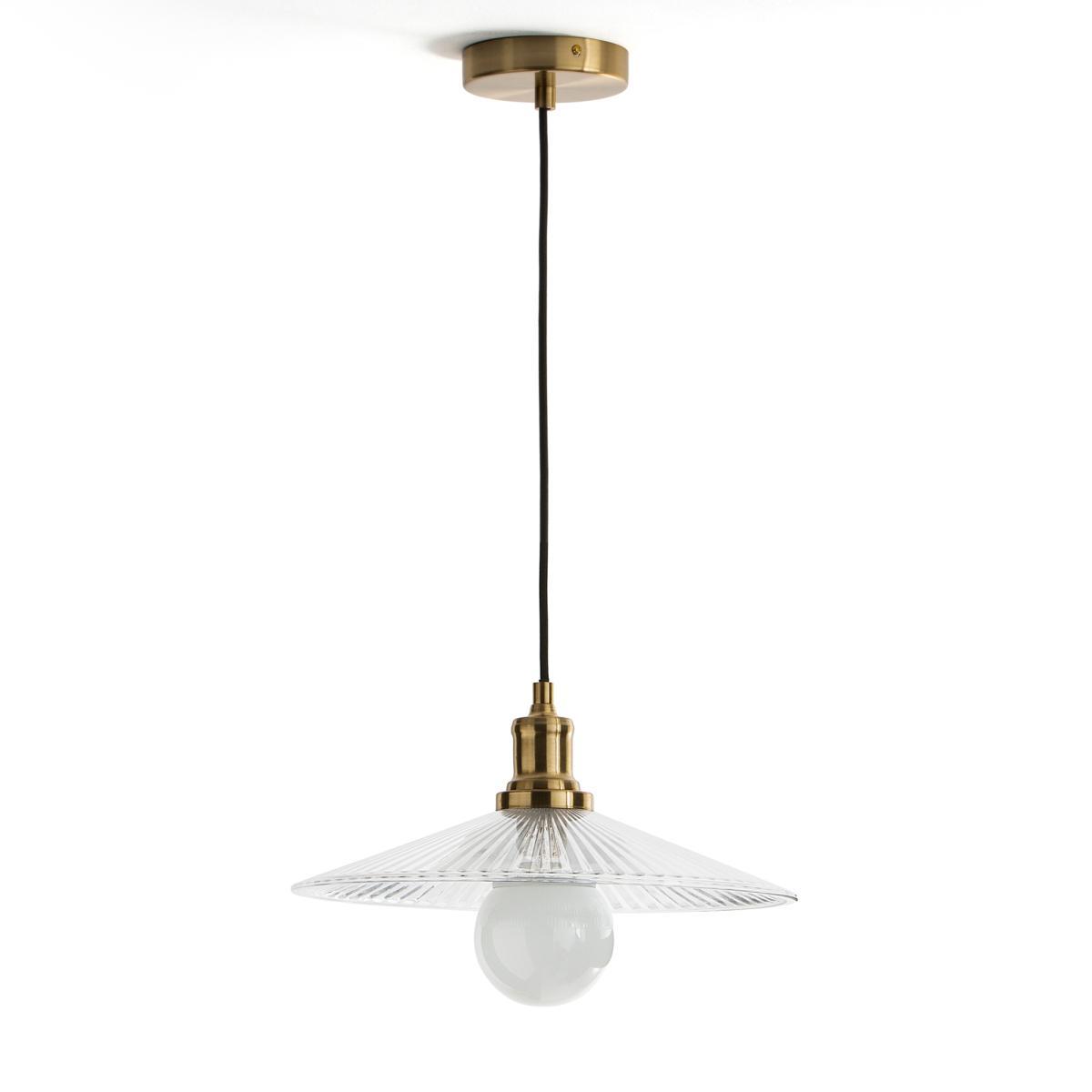 Iloa Vintage Style Ceiling Light in Glass & Brass – image 7