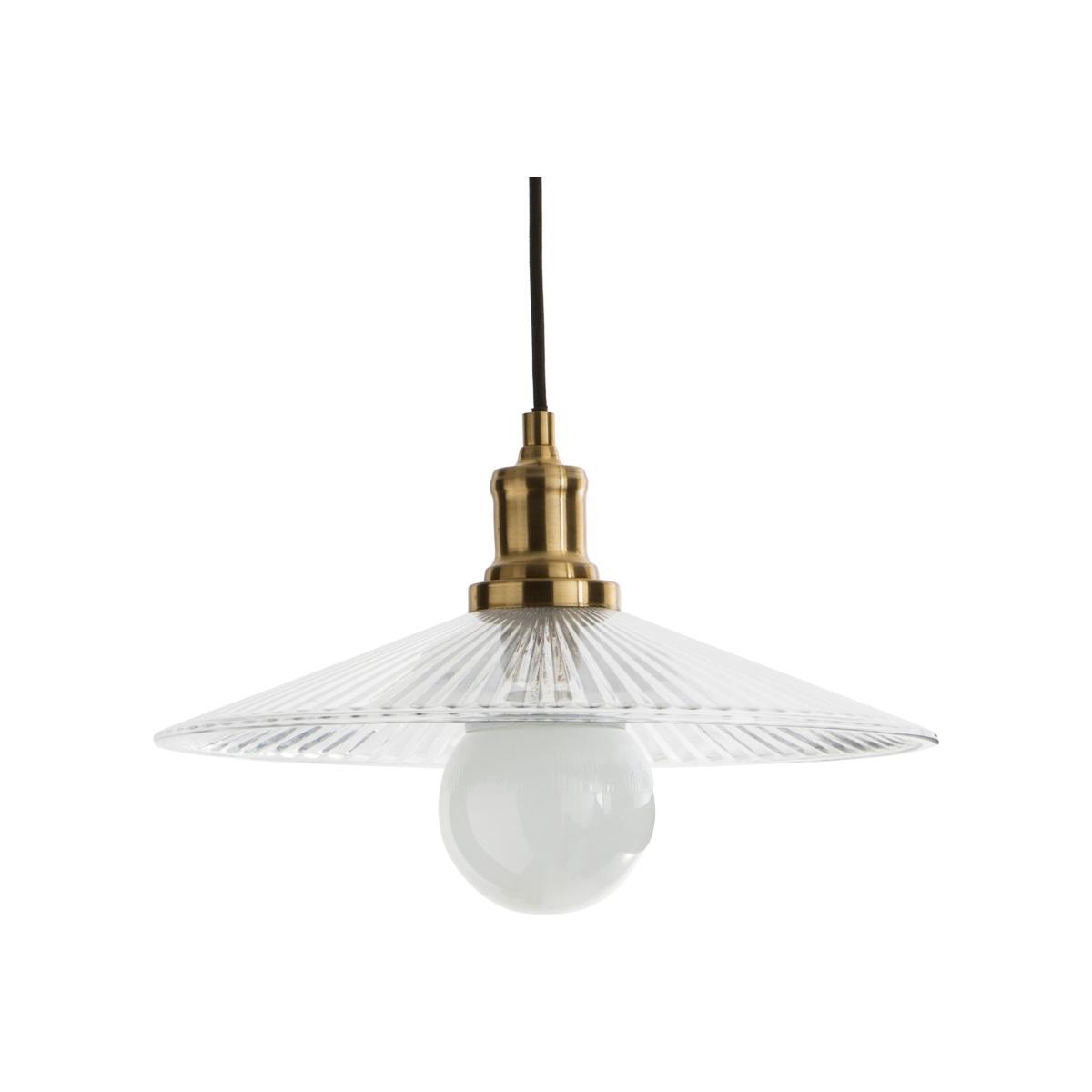 Iloa Vintage Style Ceiling Light in Glass & Brass – image 1