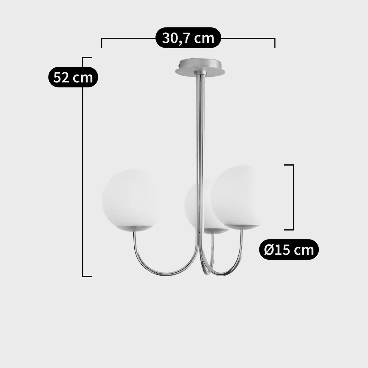 Moricio Opaline & Brass Ceiling Light – image 5