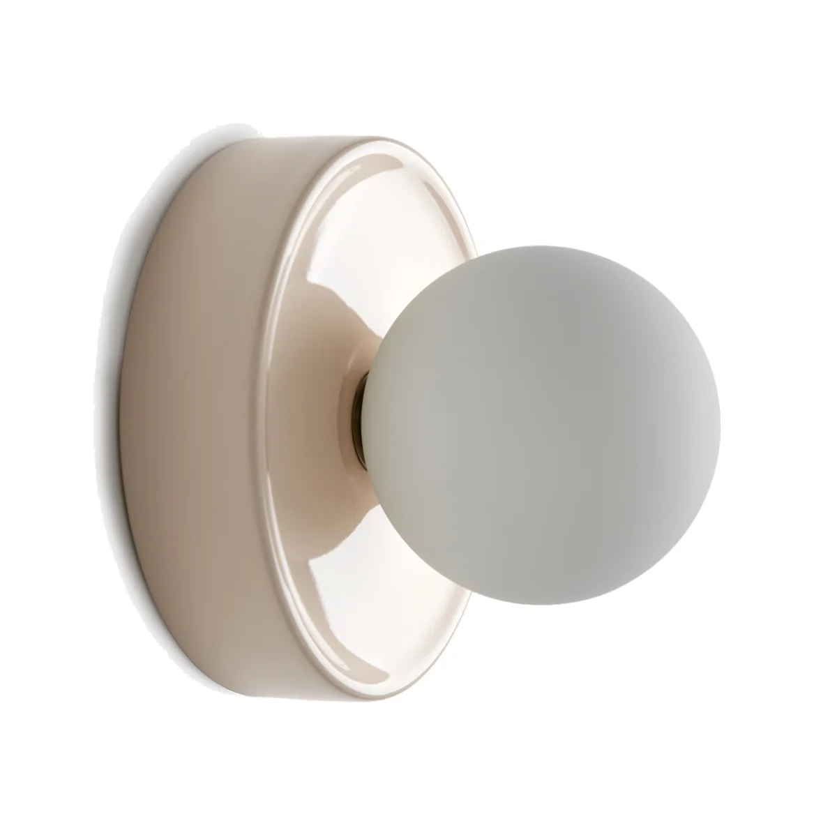 Holi Round Wall Or Ceiling Light in Ceramic and Opaline Glass, Diameter 16.8cm – image 1