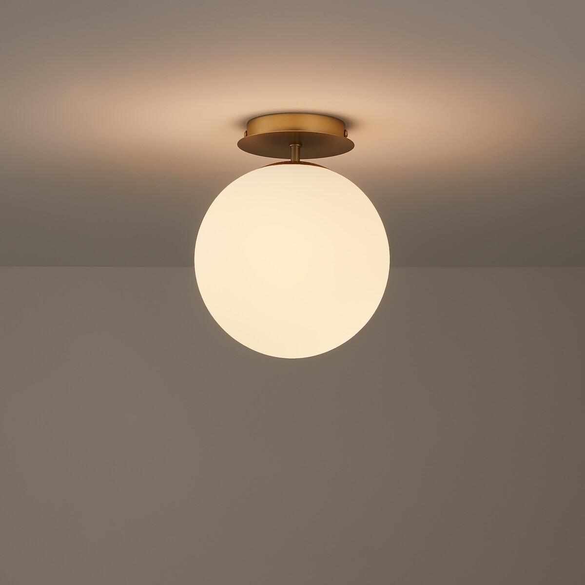 Moricio Brass and Opaline Glass Ceiling Light – image 2