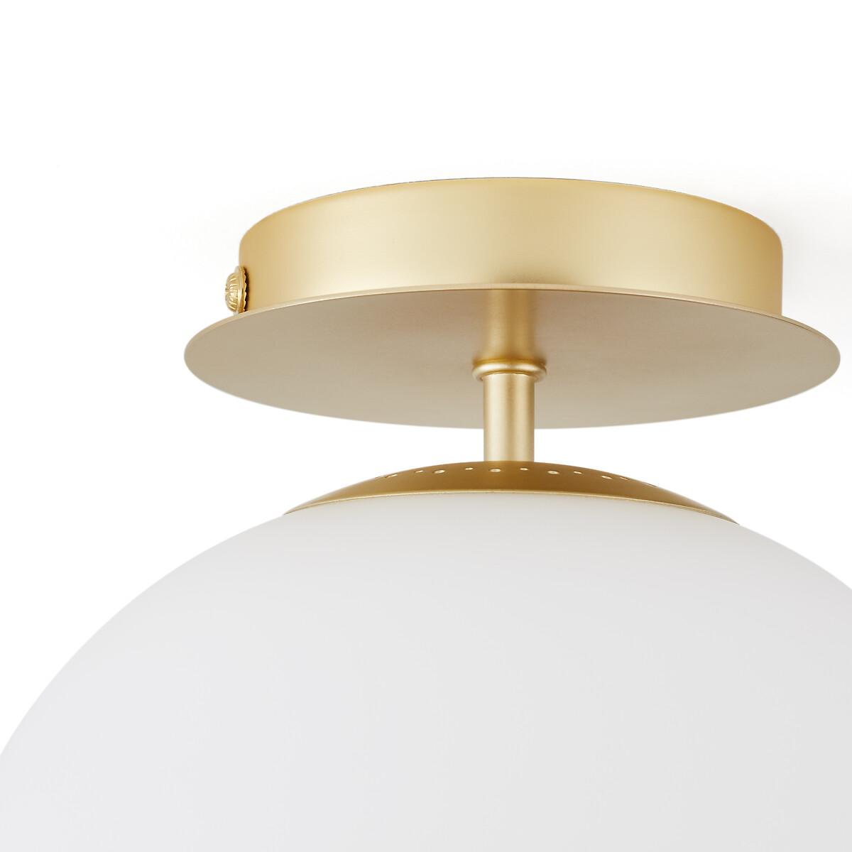 Moricio Brass and Opaline Glass Ceiling Light – image 3
