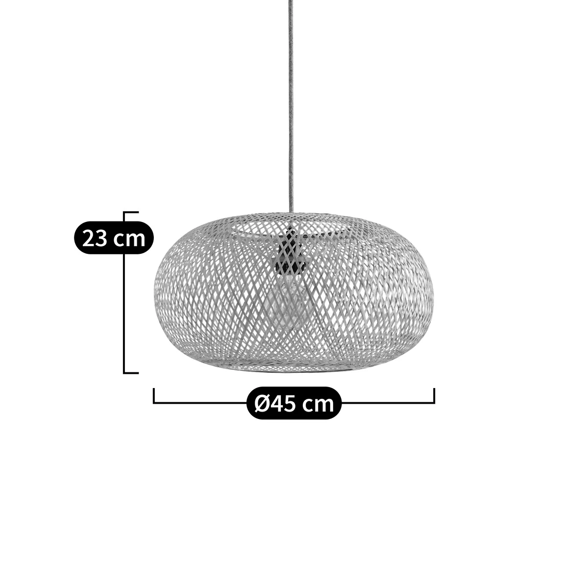 Ezia Bamboo 45cm Diameter Ceiling Light Shade – image 5