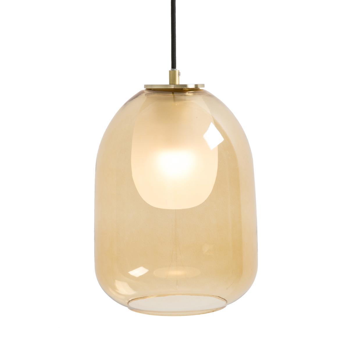 Contemporary Bumble Pendant Ceiling Light in Brass & Double Glass – image 2