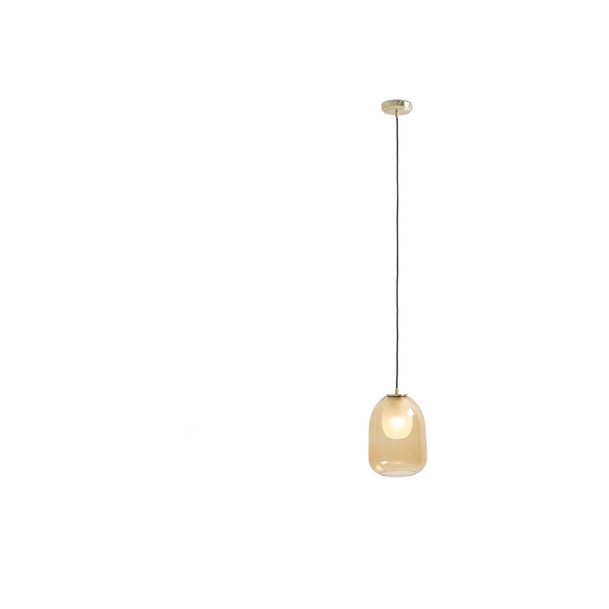 Contemporary Bumble Pendant Ceiling Light in Brass & Double Glass – image 1