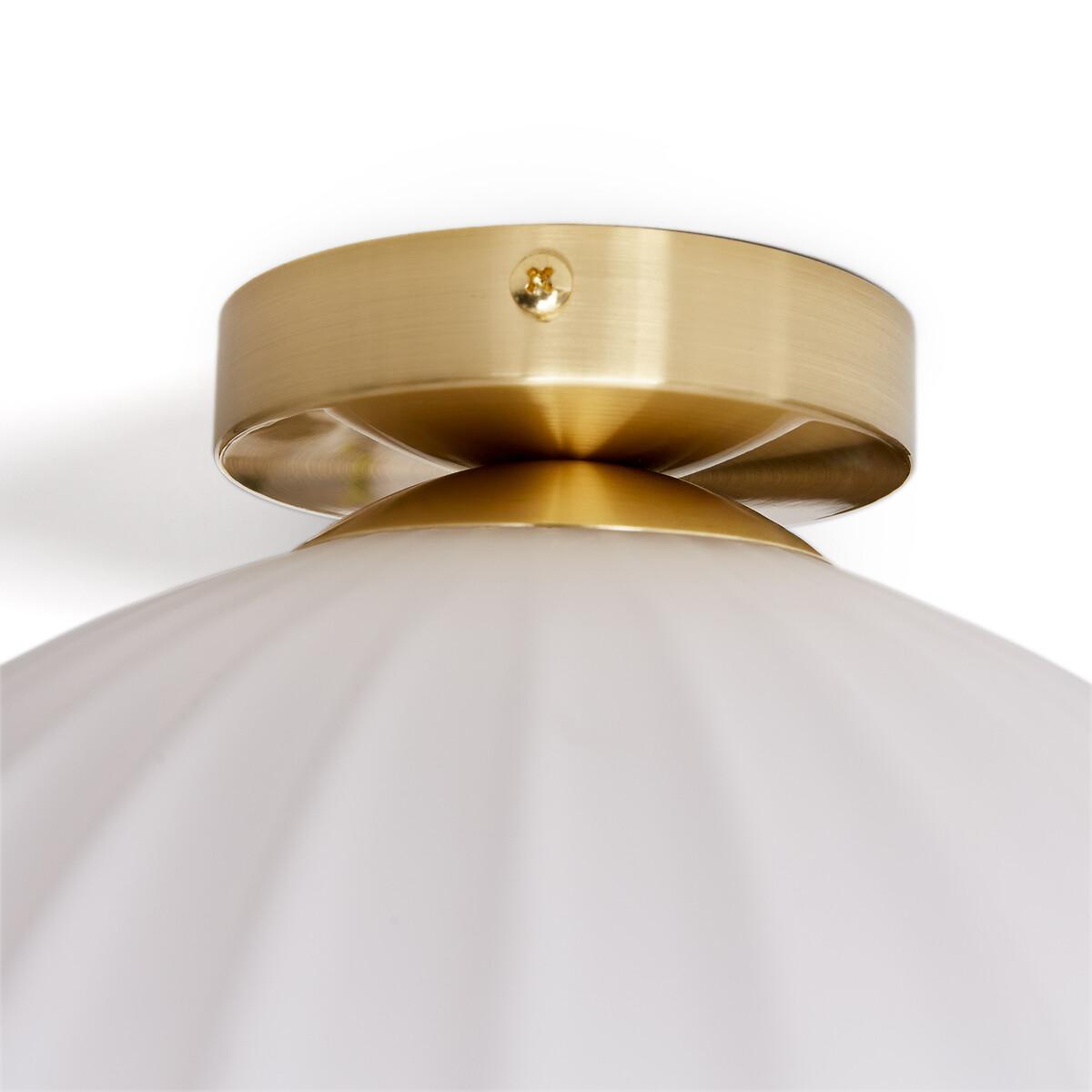 Amia Brass & Opaline Glass Ceiling Light – image 4