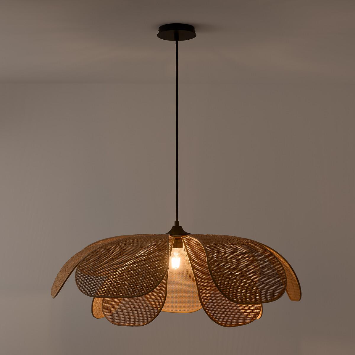 Lola 80cm Diameter Rattan Petal Ceiling Light – image 2