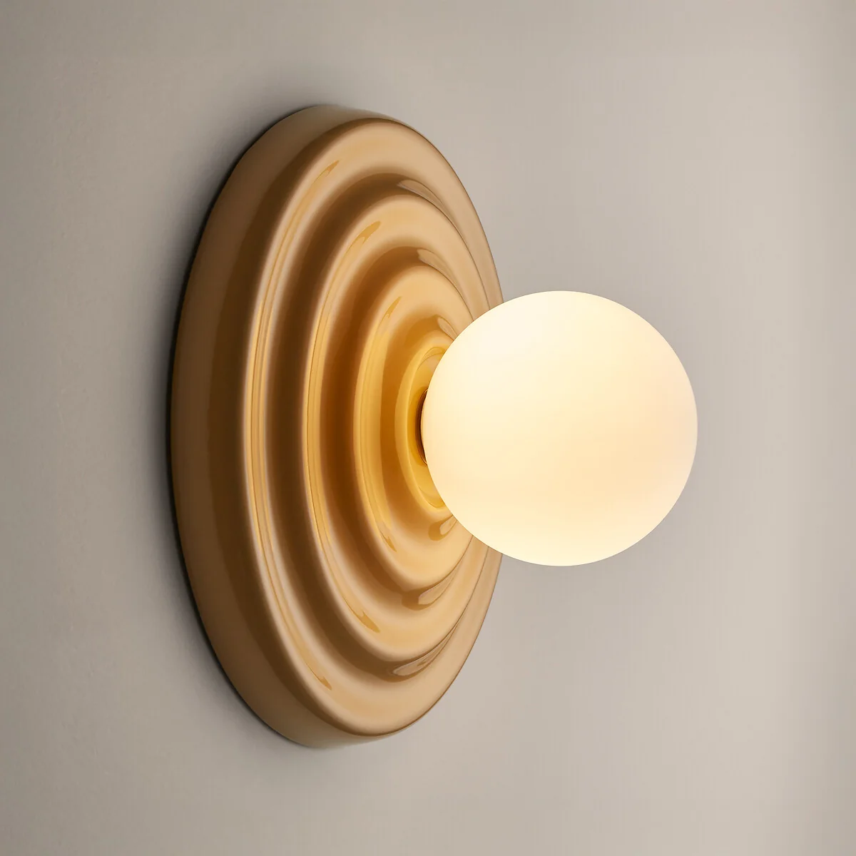 Holi Wall Or Ceiling Light in Ceramic and Opaline Glass, Diameter 24.5cm – image 3