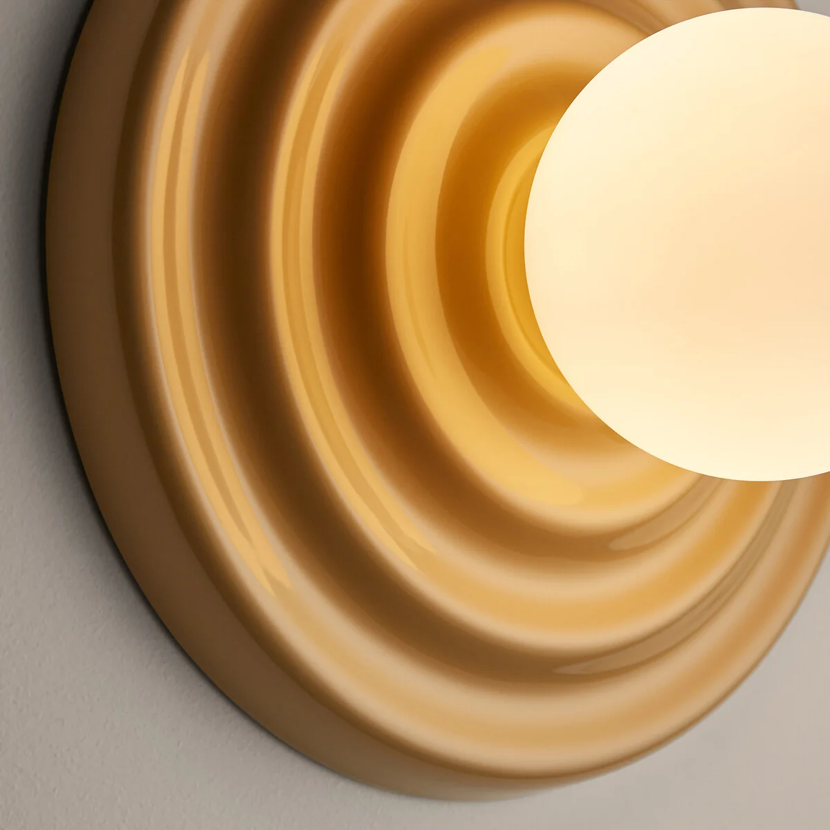 Holi Wall Or Ceiling Light in Ceramic and Opaline Glass, Diameter 24.5cm – image 4