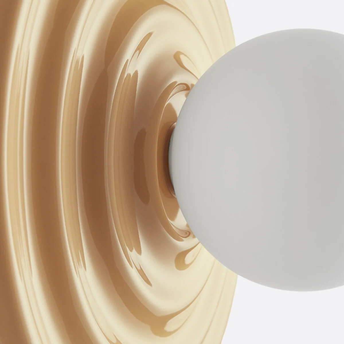 Holi Wall Or Ceiling Light in Ceramic and Opaline Glass, Diameter 24.5cm – image 5
