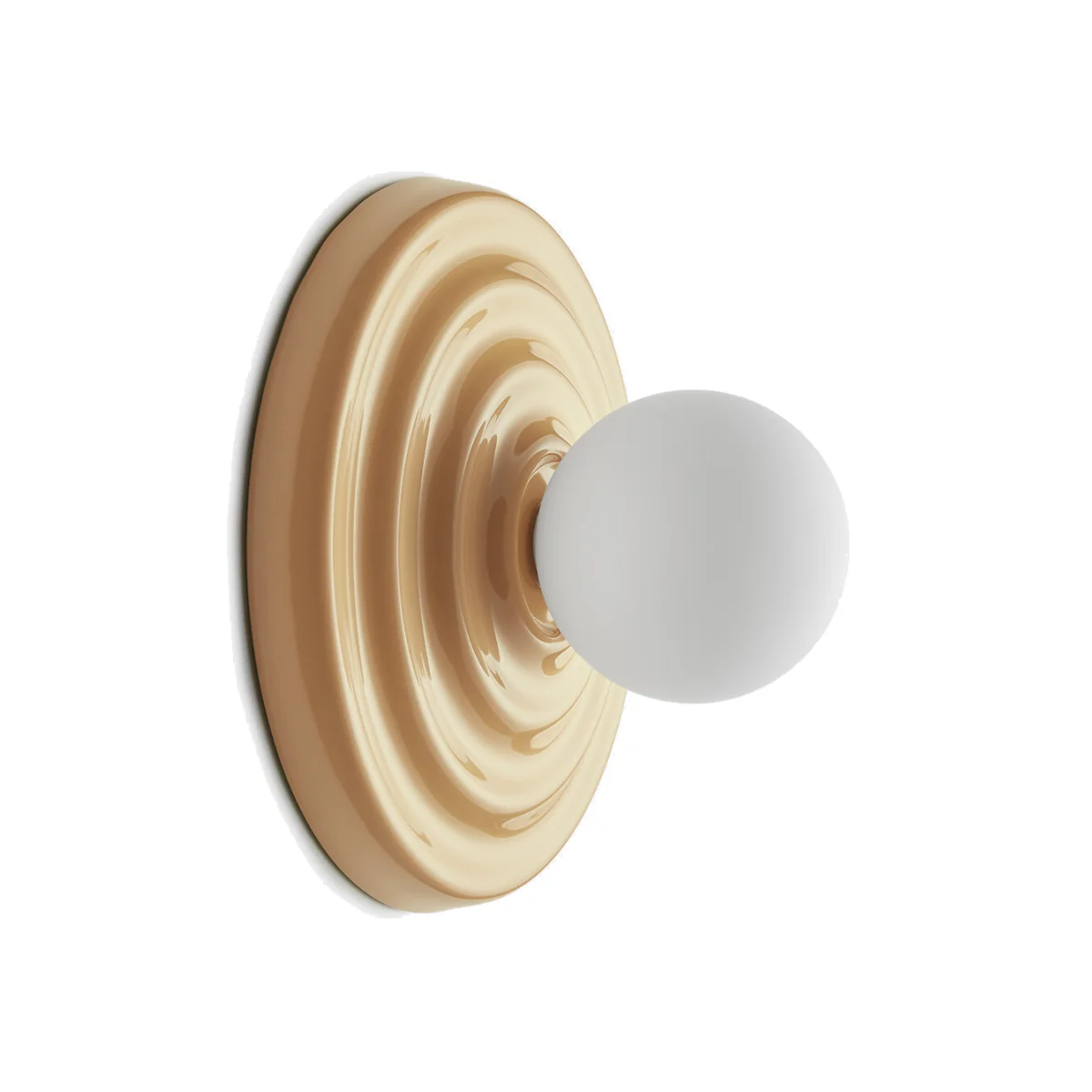 Holi Wall Or Ceiling Light in Ceramic and Opaline Glass, Diameter 24.5cm – image 1