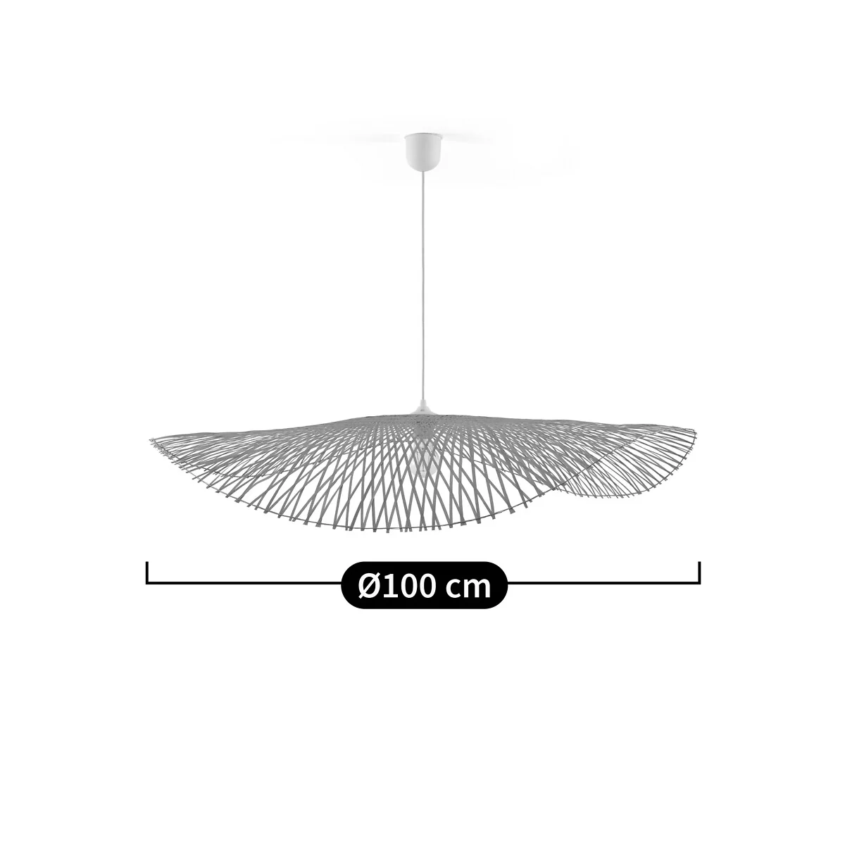 Ezia Lightweight 100cm Diameter Bamboo Ceiling Light Shade – image 6