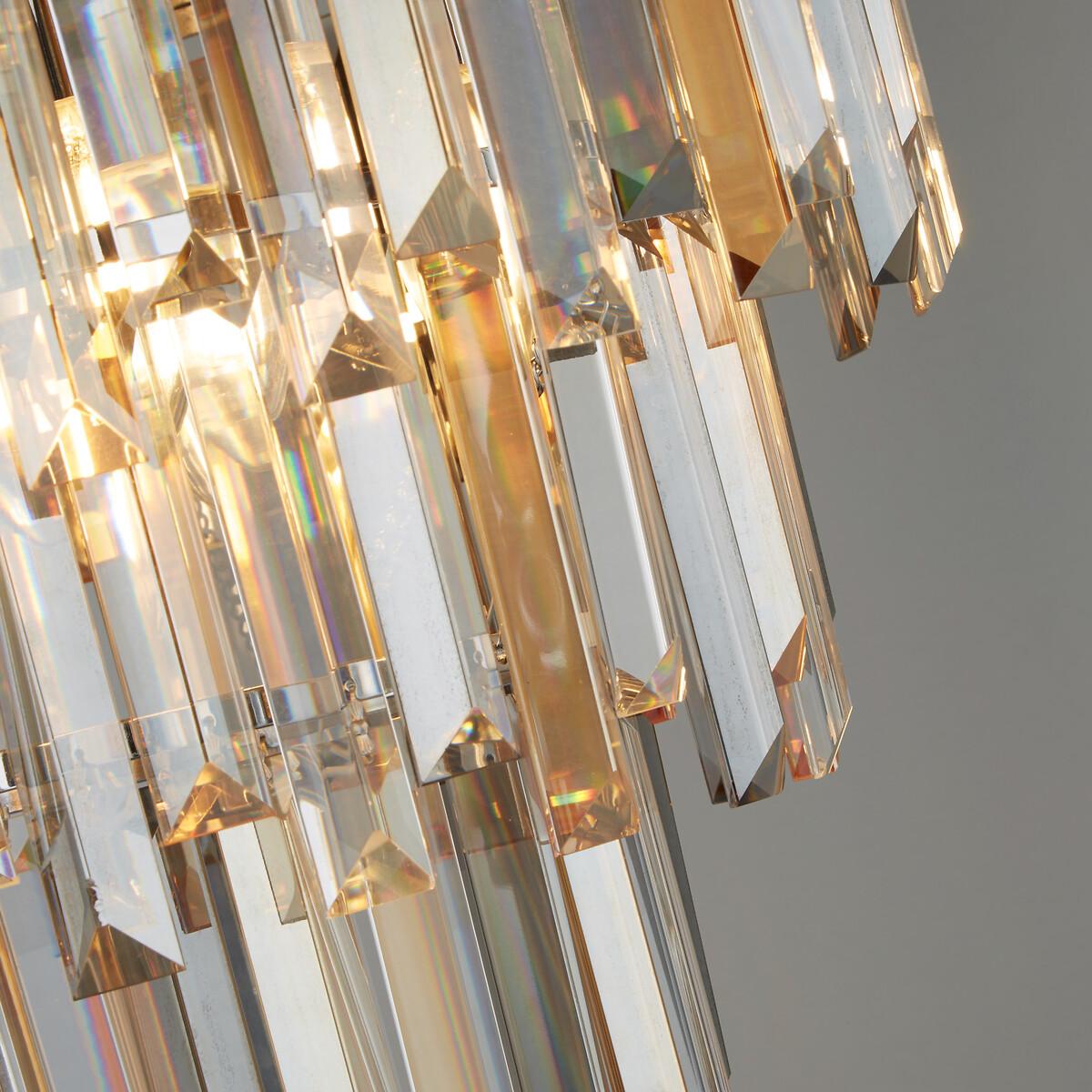 3 Tier Chrome and Glass Prisms Ceiling Light – image 3