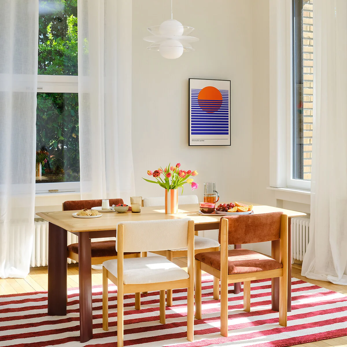 Okara Ceiling Light in Plexiglass and Opaline Glass – image 2