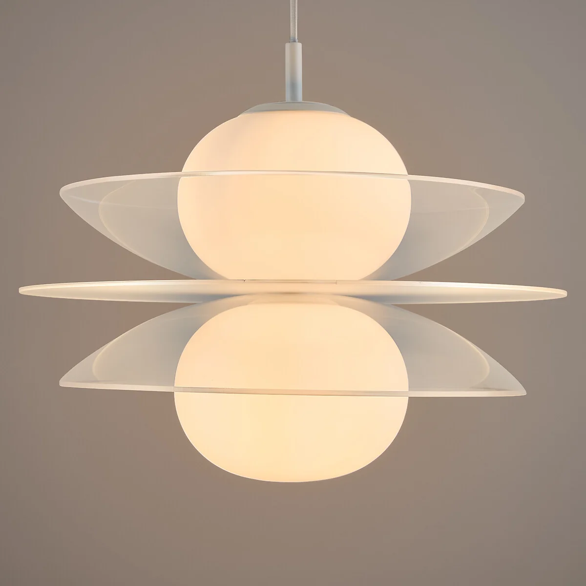 Okara Ceiling Light in Plexiglass and Opaline Glass – image 3