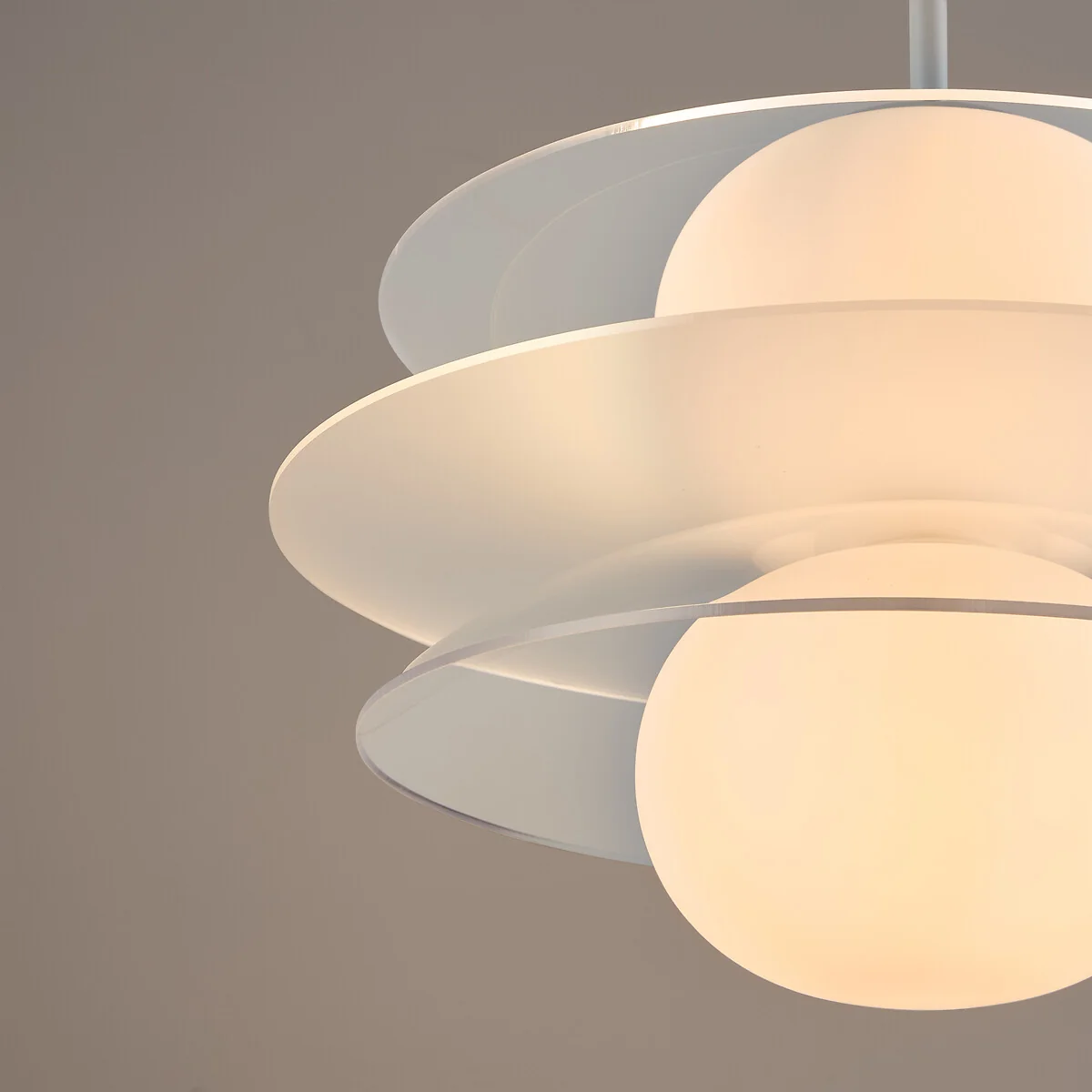 Okara Ceiling Light in Plexiglass and Opaline Glass – image 4