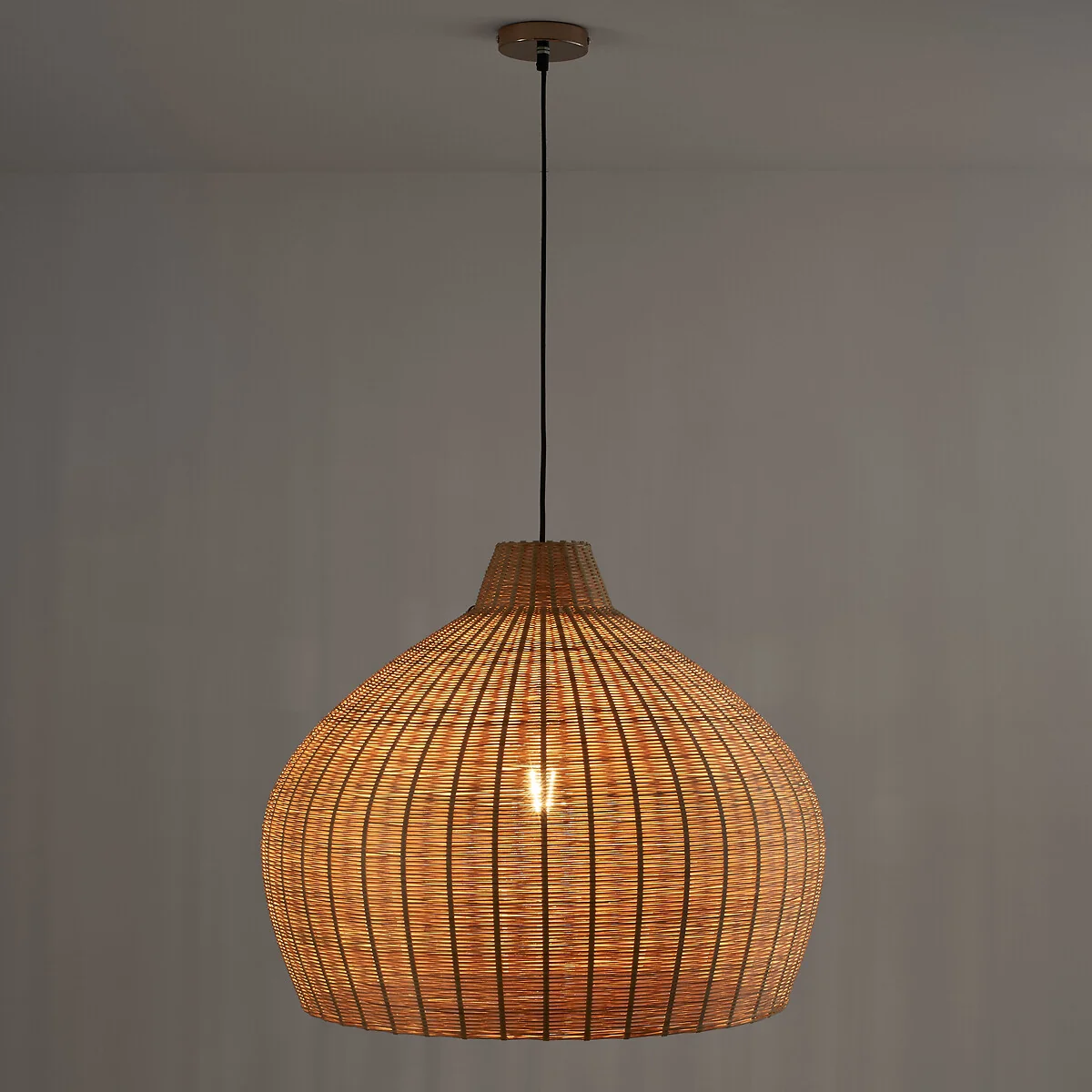 Vani 60cm Diameter Woven Bamboo Ceiling Light Shade – image 3