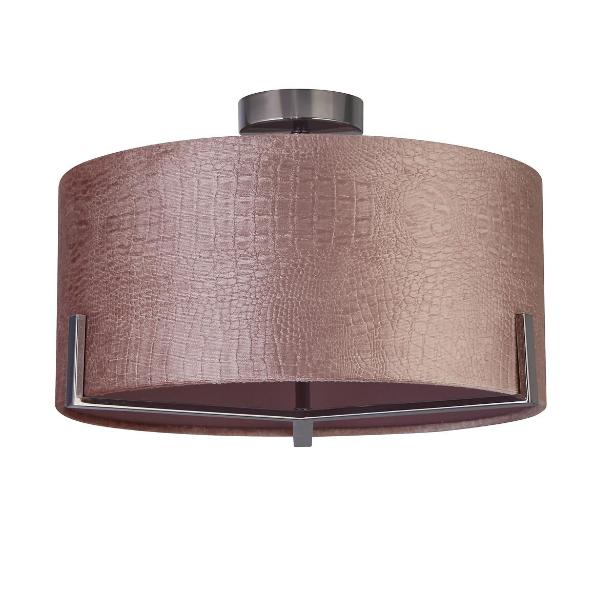 Blush Pink Velvet Fixed Ceiling Light – image 2
