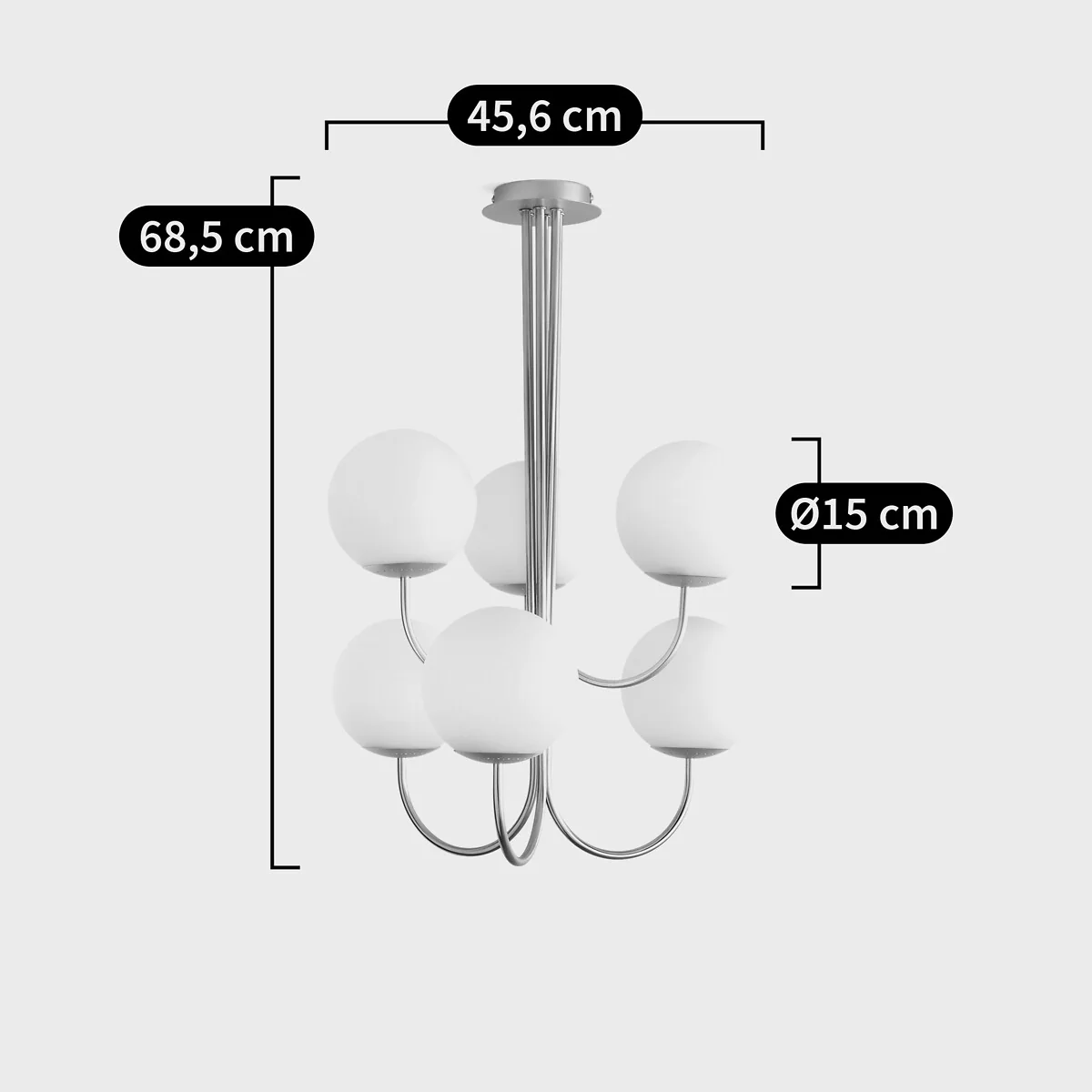 Moricio Opaline & Brass Ceiling Light – image 7