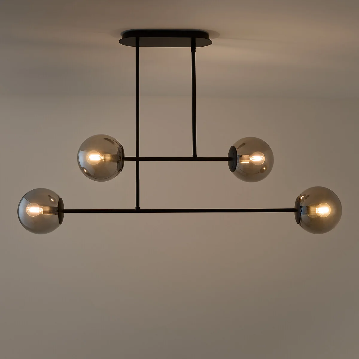 Atea Metal & Smoked Glass Ceiling Light – image 3