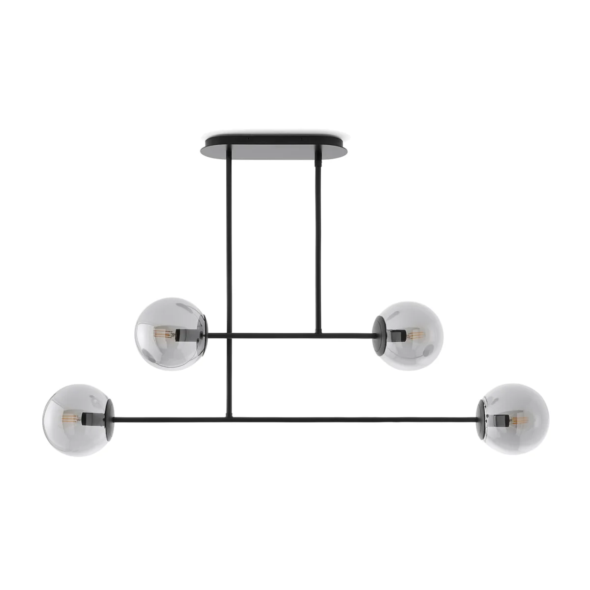 Atea Metal & Smoked Glass Ceiling Light – image 1