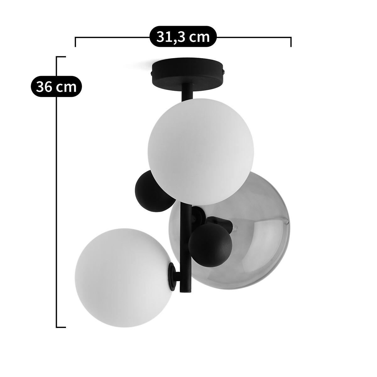 Bullesco Smoked Glass and Metal Pendant Ceiling Light – image 11