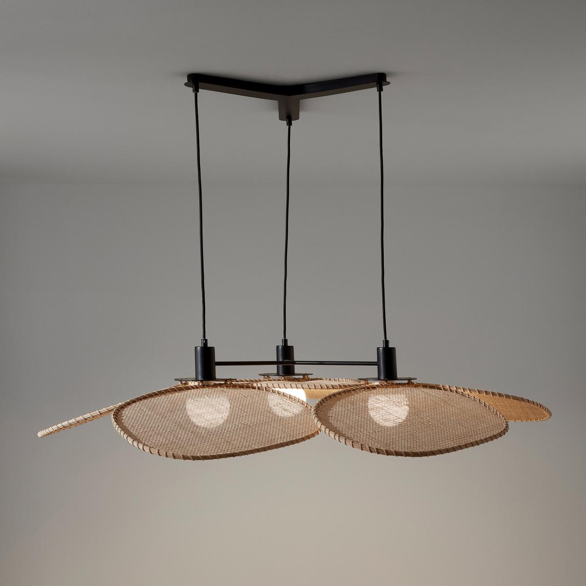 Canopée Large Rattan Ceiling Light by E. Gallina. – image 2