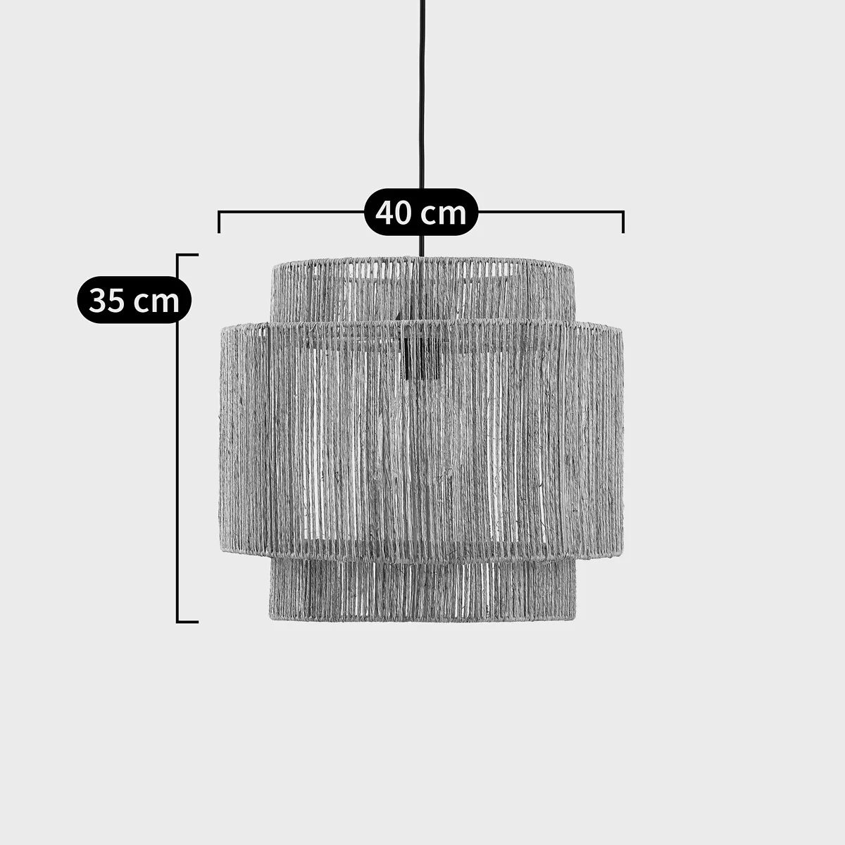 Yaku Double Layer Hemp Ceiling Light, Diameter 40cm – image 5
